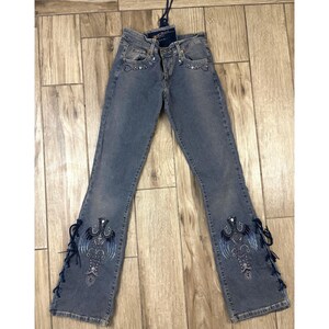 Y2k Jeans Lace Up - Etsy
