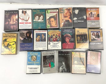 Lot of 19 Country Music Mix Cassette Tapes Assorted Patsy Cline Willie Nelson