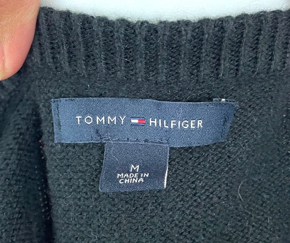 VTG Tommy Hilfiger Knitted Argyle Crewneck Sweate… - image 3