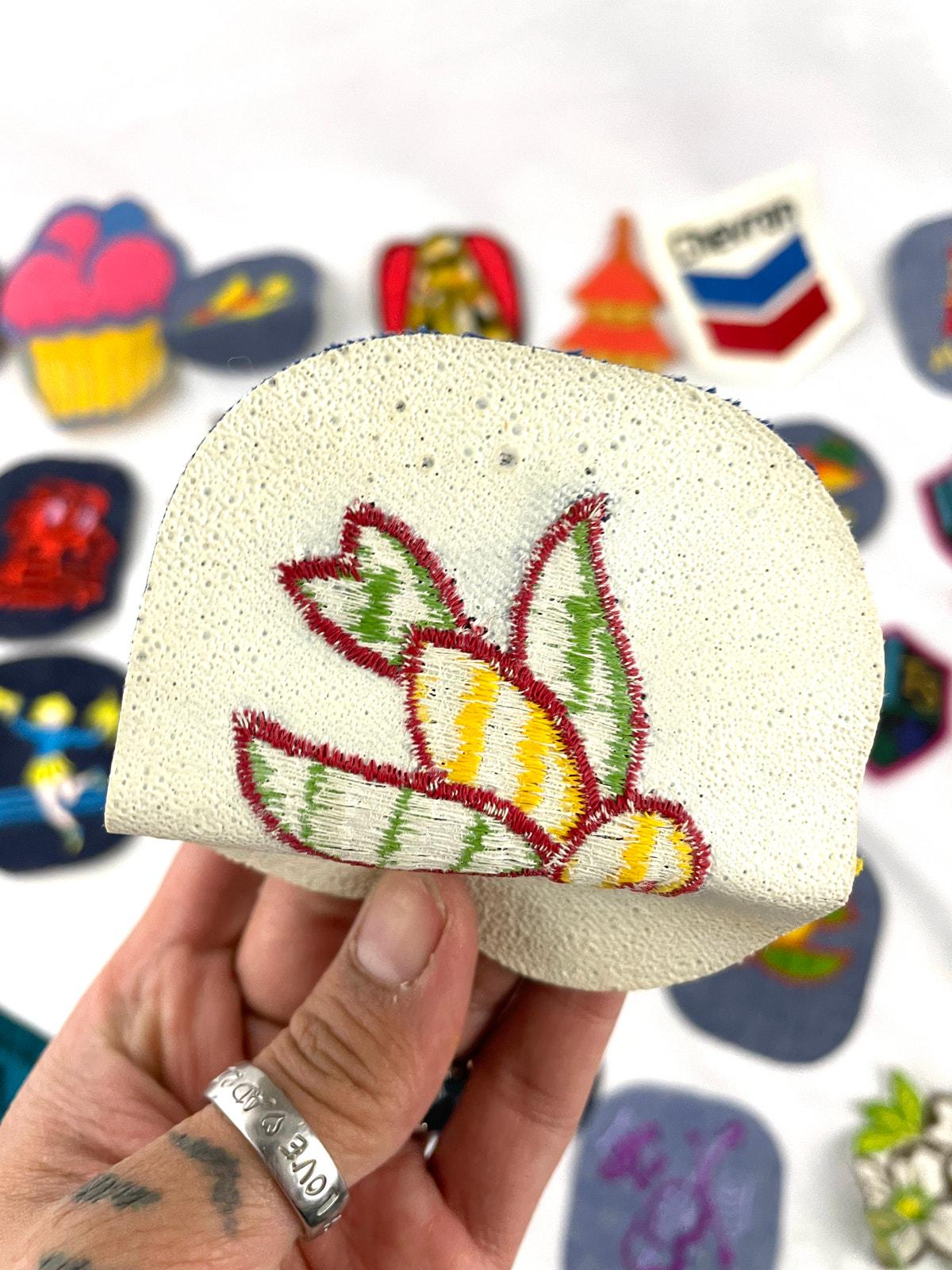 40 PC Assorted Sewing Applique Patches Iron on Sew on NEW Mixed Sequin ...