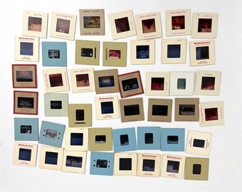 VTG Lot of 46 Color Film Slides 60's 70's Family Trips Az IL Estate Ephemera