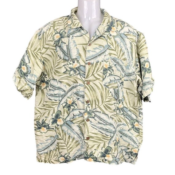 VTG Tommy Bahama Hawaiian Floral Button Up Casual… - image 1