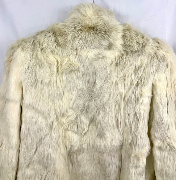 VTG 100% Rabbit Fur Coat Lined Women's M 1970s Op… - image 5