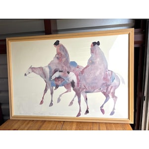 水墨画　Carol Grigg キャロルグリッグ　PAINTED　PONY　額縁 Carol grigg - Etsy 日本