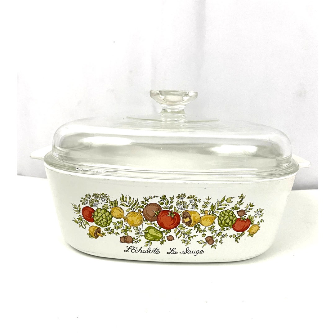 Corning Ware 4 Quart Dish With Dome Lid A84B SPICE of LIFE L'echalote