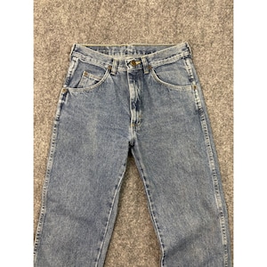 Vintage Wrangler Jeans Women's 29x32 Light Wash Denim Tapered Leg High Rise image 10
