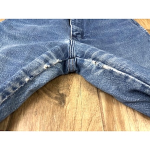 Wrangler USA Distressed Jeans 30x36 Vintage Straight Leg Western Denim image 5