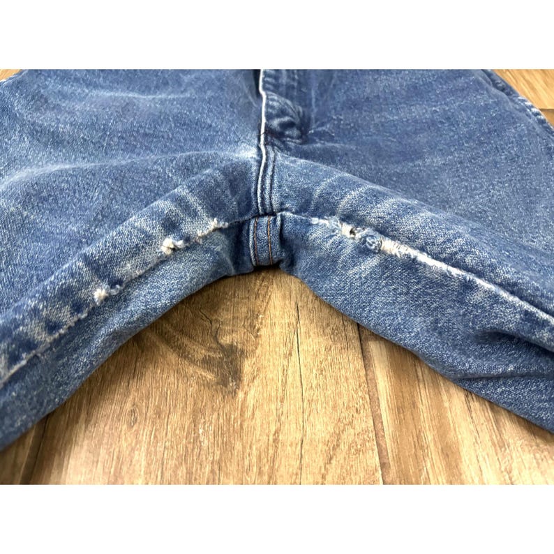 Wrangler USA Distressed Jeans 30x36 Vintage Straight Leg Western Denim image 5