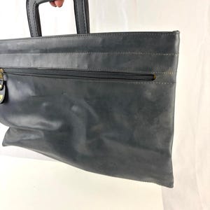 90s Leather Tote - Etsy