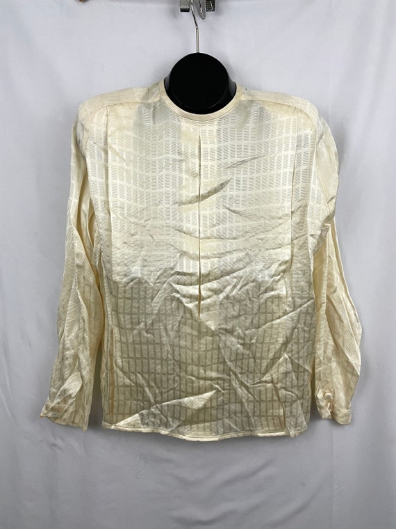 VTG Long Sleeve Silk Blouse Top Sz 8 Women's 80s - image 3