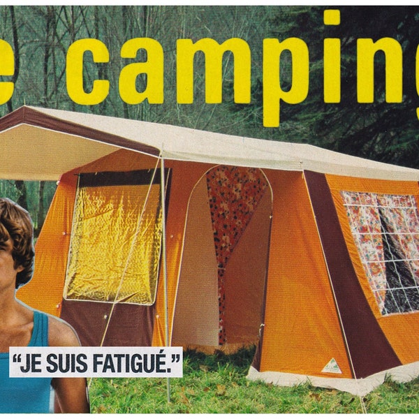 Carte postale Les joies du camping