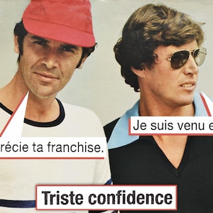 Carte postale Triste confidence