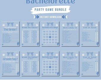 Last Toast on the Coast Bachelorette Party Game Bundle | 10 Games | Editable & Printable Templates | Adults Only