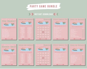 Last Paddle Bachelorette Party Game Bundle | 10 Games | Editable & Printable Templates | Adults Only