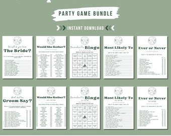 Camp Bachelorette Party Game Bundle | 10 Games | Editable & Printable Templates | Adults Only