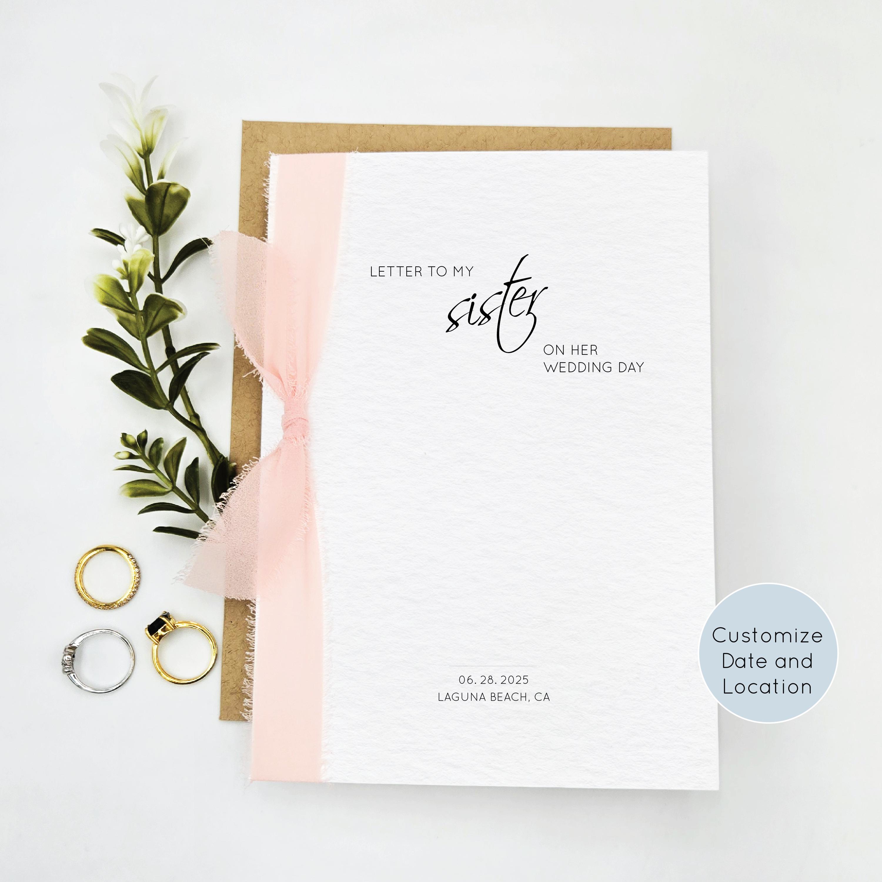 WHITE COTTON CARDS Hochzeitskarte 'To A Special Sister And Brother-in-Law', 22x22cm, Handgefertigt