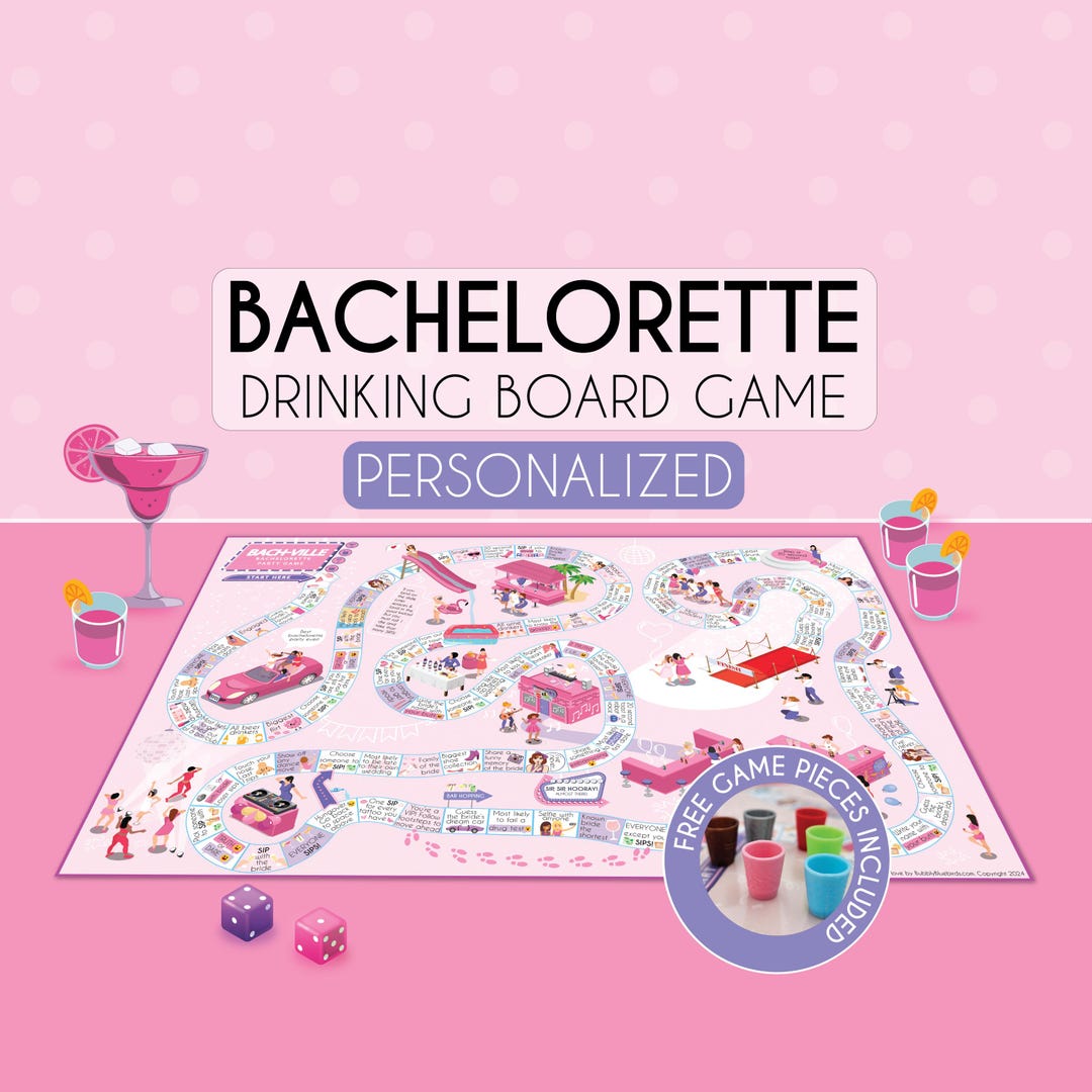 Bachelorette Party Board Games, Custom Gifts for Bride To Be, Funny Icebreaker Party Favors, Ladies Night Drinking Games, Lets Go Girls Trip