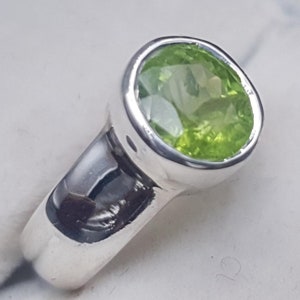 Mens Peridot Ring 925 Sterling Silver Handmade Peridot Ring For Men And Women Natural Peridot Green Gemstone Ring Sterling Silver Jewelry