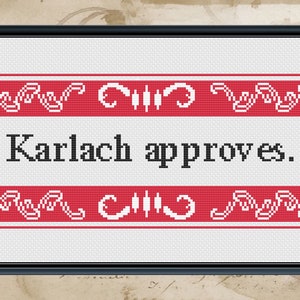 Karlach Approves - Baldur&#39;s Gate 3 Inspired Cross Stitch Pattern
