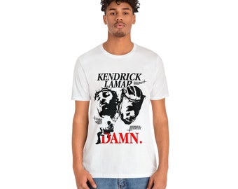 Kendrick Lamar Damn White Lightweight Unisex Jersey Short Sleeve Tee | Sizes Small - 4XL | FikaCoStudio
