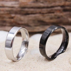 Personalized Steel Rings, 6mm Steel Rings, Laser Engraved Unisex Rings, Customized Rings, Stainless Steel Jewelry, Personalized Gifts image 2