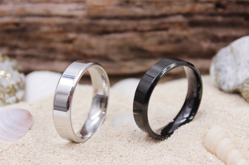 Personalized Steel Rings, 6mm Steel Rings, Laser Engraved Unisex Rings, Customized Rings, Stainless Steel Jewelry, Personalized Gifts image 2