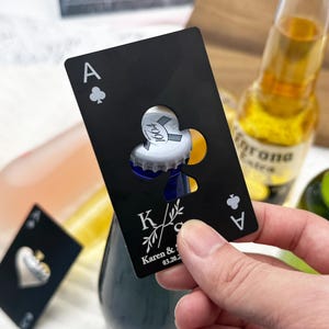 Bulk Engraved Bottle Opener Wedding Favors, Ace Of Spades Beer Opener for Wedding Favor, Save The Date, Wedding Bottle Opener Giveaways
