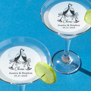 Customizable Edible Cocktail Topper, Engagement Party Drink Topper, Wedding drink topper, Cocktail topper, Wedding Favors