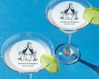 Customizable Edible Cocktail Topper, Engagement Party Drink Topper, Wedding drink topper, Cocktail topper, Wedding Favors