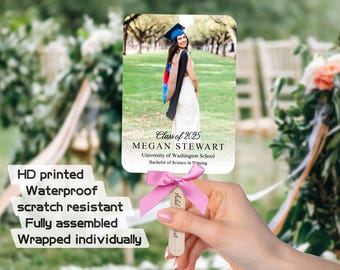 Class of 2025 Nurse Graduation Photo Fans/Doctor Graduation Ceremony Hand Fans/Grad Double-Sided Print Fans/Bulk Graduation Party Favor Fans