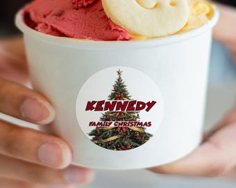 Vasos navideños para refrigerios, vasos familiares personalizados para comida navideña, vasos desechables de papel para fiestas, vasos navideños con forma de árbol para niños, artículos para fiestas navideñas