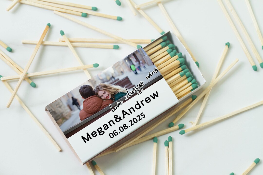 Photo Matchboxes Wedding Favors for Guests/custom Photo Matches ...