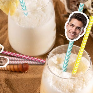 Bulk Custom Bachelorette Party Straws/Personalized Face Straws for Hen Party/Bachelorette Party Favors/ Face Drink Straws/Bachelorette Decor
