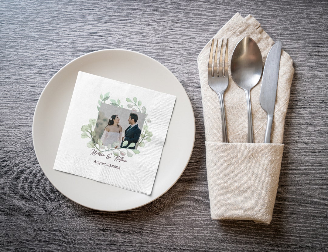 Personalized Photo Napkins, Custom Cocktail & Luncheon Napkins, Custom