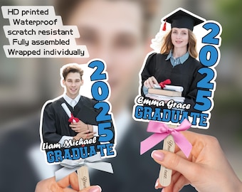 Volti personalizzati su un bastoncino per la laurea, ventagli a mano con volti per la laurea in grandi quantità, ventagli con auguri di laurea, ventagli con volti divertenti per la festa di laurea