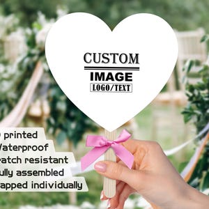 Business Party Fan Printable Wedding Design Fan Church Fan Reception Fan Business Promotion Fans Custom Logo Photo Fans Double-sided Printed