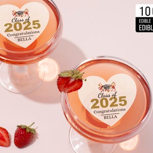 Bulk Graduation Cocktail Toppers, Custom University Graduation Drink Toppers, Congratulation Toppers, Class of 2025, Graduation Party Decor