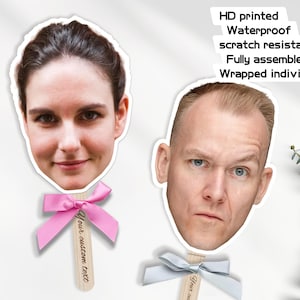Custom Face on a Stick for Hen Party/Big Head on a Stick/Funny Face Cutout/Bachelorette Groom Cutout/Personalized Fan for Bachelorette Decor