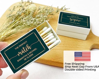 The Perfect Match Custom Matches/Wedding Favors/Reception Favors/Bridal Shower Engagement Party Favors Anniversary/Wedding Favor for Guests