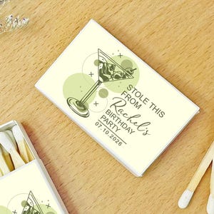 Custom Birthday Matches for Guest, Milestone Birthday Favor, Birthday Party Match Box, Personalized Matchbox, Wedding Matches, Birthday Gift