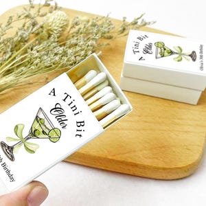 Custom Matchboxes Birthday Party Favors/Personalized Birthday Matches/A Tini Bit Older/Bachelorette, Wedding Matchbooks/Housewarming Gifts