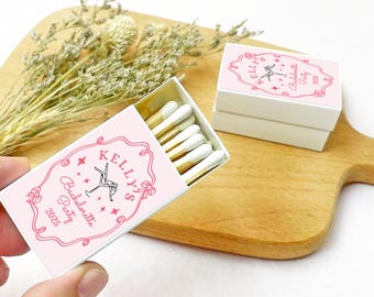 Custom Bachelorette Matchboxes Gift/Bachelorette Party Favors/Personalized Matchbook for Outdoor Bridal Showers/Beach Bachelorette Matches