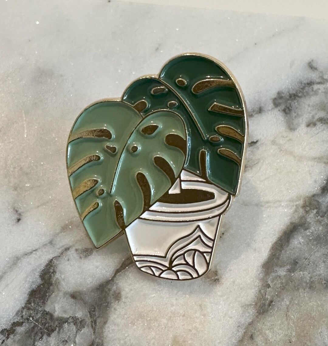 Monstera Plant Enamel Pin Plant Pin Plant Enamel Pin Etsy