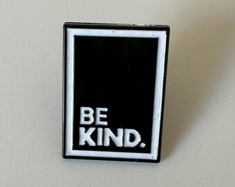 Be A Nice Human Enamel Pin | Be a Nice Human Brooch, in Black