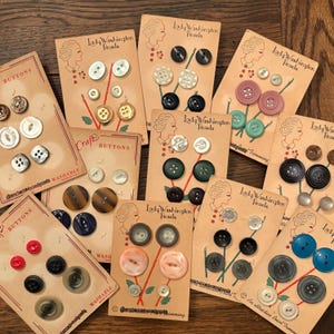 Vintage Button Earrings - MYSTERY 3-pack