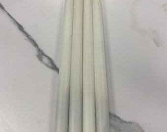 Set of 50 | 10″ Tall White Flickering Flameless Battery Operated LED Taper Candles