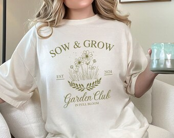 Gardening Club T-Shirt, Botanical Plant Lover Tee