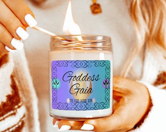 Goddess Gaia Scented Soy Candle - Ritual Altar Candle, 9oz