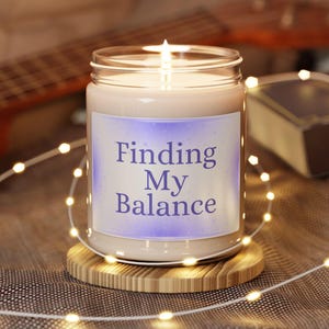 PMDD Scented Soy Candle, 9oz: Finding Balance Premenstrual Dysphoric Disorder Candle