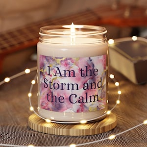 PMDD Scented Soy Candle, 9oz: I Am the Storm and the Calm Mental Health Gift